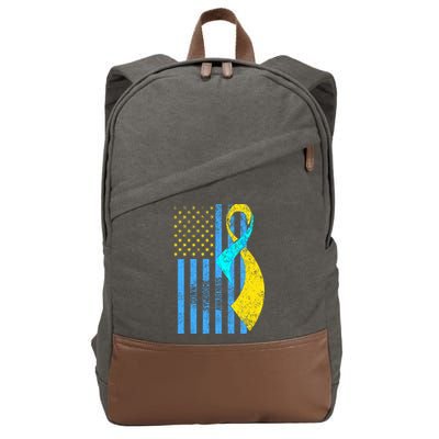 Down Syndrome Awareness Flag Cotton Canvas Backpack