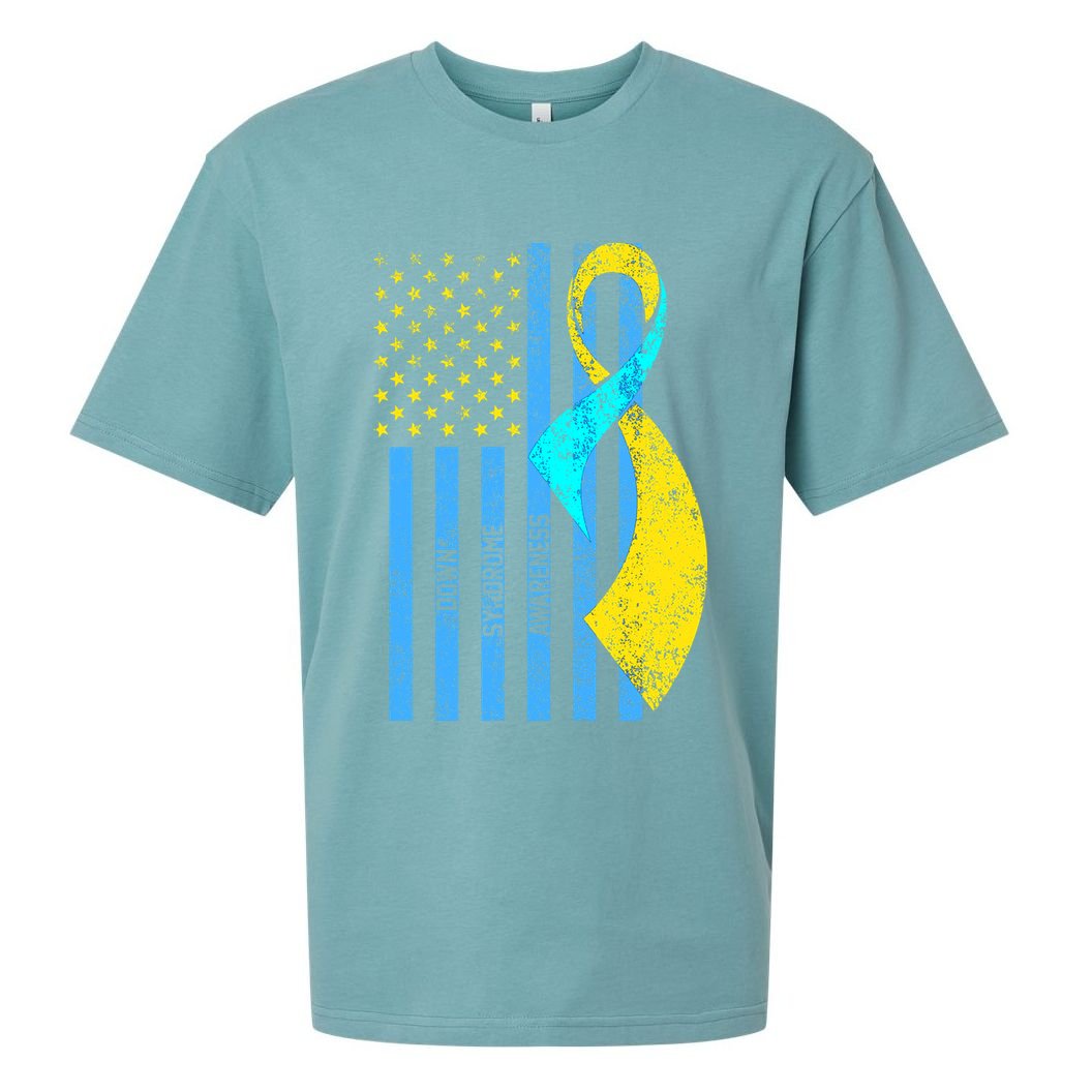 Down Syndrome Awareness Flag Sueded Cloud Jersey T-Shirt