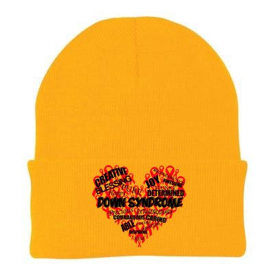 Down Syndrome Awareness Heart Knit Cap Winter Beanie