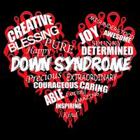 Down Syndrome Awareness Heart Cooling Performance Crew T-Shirt