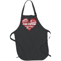 Down Syndrome Awareness Heart Full-Length Apron With Pockets