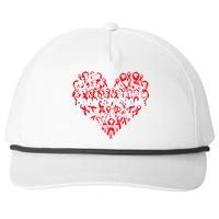 Down Syndrome Awareness Heart Snapback Five-Panel Rope Hat