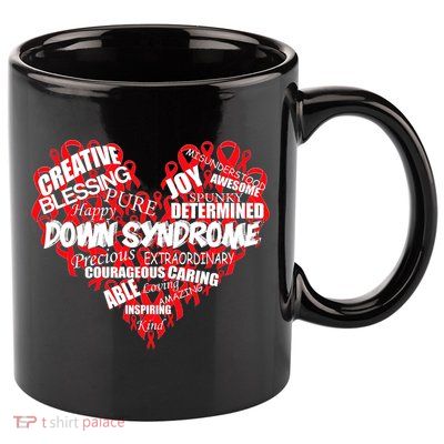 Down Syndrome Awareness Heart 11oz C Handle Ceramic Mug