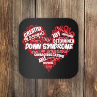 Down Syndrome Awareness Heart Coaster