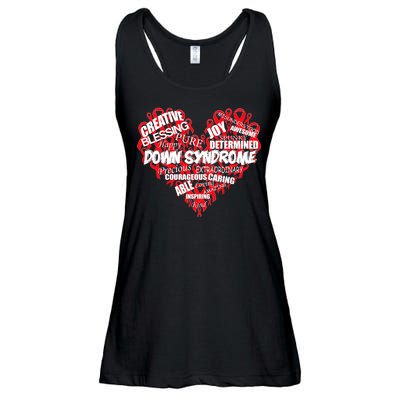 Down Syndrome Awareness Heart Ladies Essential Flowy Tank