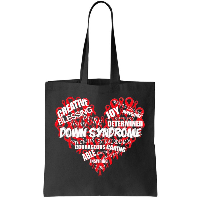 Down Syndrome Awareness Heart Tote Bag