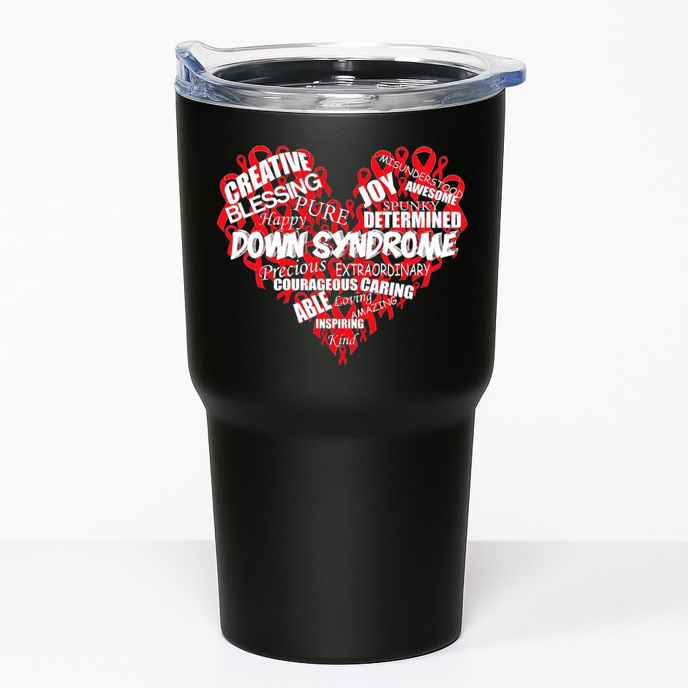 Down Syndrome Awareness Heart Tumbler