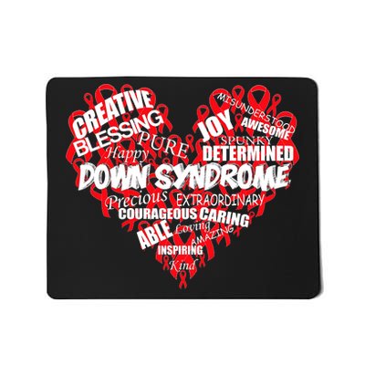 Down Syndrome Awareness Heart Mousepad