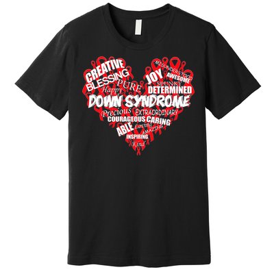 Down Syndrome Awareness Heart Premium T-Shirt