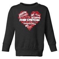 Down Syndrome Awareness Heart Toddler Sweatshirt