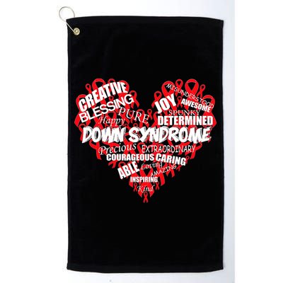 Down Syndrome Awareness Heart Golf Towel