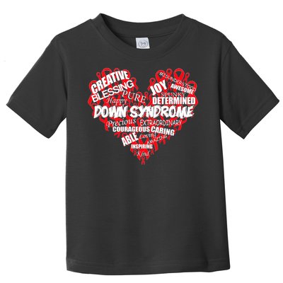 Down Syndrome Awareness Heart Toddler T-Shirt