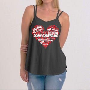 Down Syndrome Awareness Heart Women's Strappy Tank