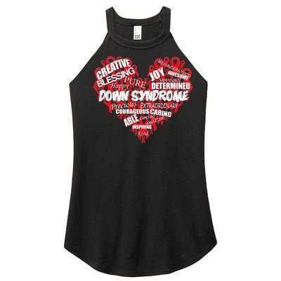 Down Syndrome Awareness Heart Women's Perfect Tri Rocker Tank