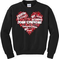 Down Syndrome Awareness Heart Kids Sweatshirt