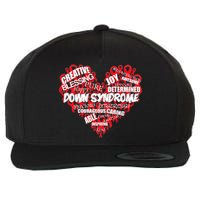 Down Syndrome Awareness Heart Wool Snapback Cap