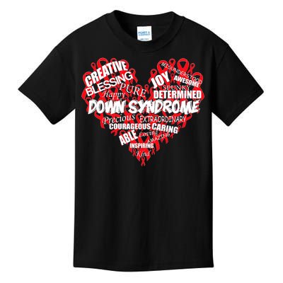 Down Syndrome Awareness Heart Kids T-Shirt