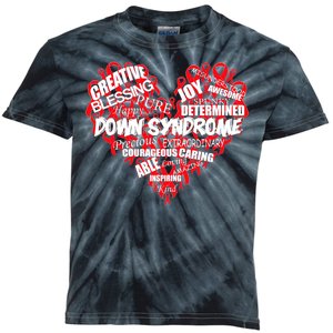 Down Syndrome Awareness Heart Kids Tie-Dye T-Shirt