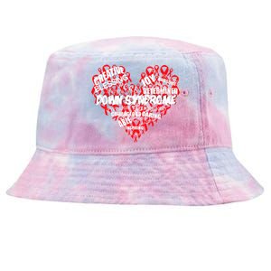 Down Syndrome Awareness Heart Tie-Dyed Bucket Hat