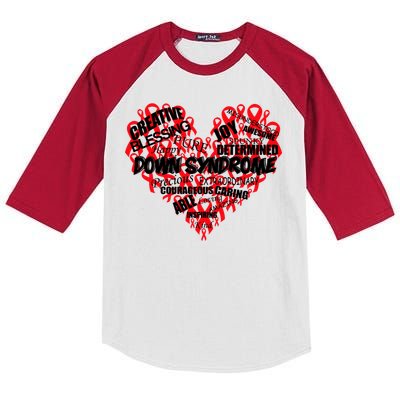 Down Syndrome Awareness Heart Kids Colorblock Raglan Jersey