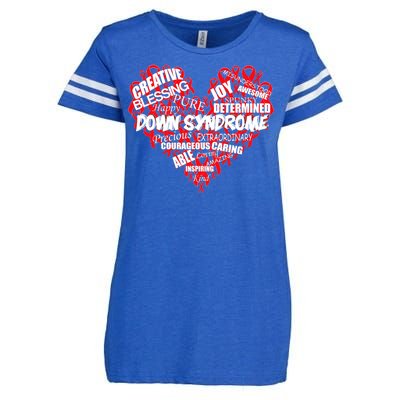 Down Syndrome Awareness Heart Enza Ladies Jersey Football T-Shirt