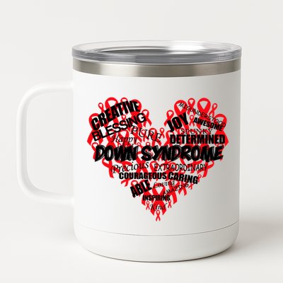 Down Syndrome Awareness Heart 12 oz Stainless Steel Tumbler Cup