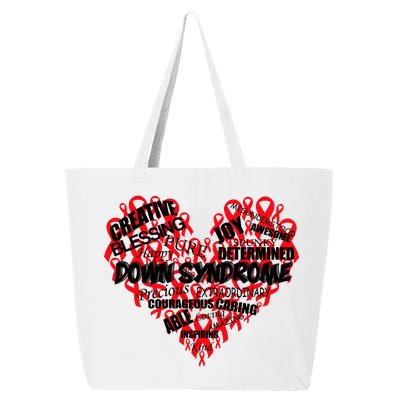 Down Syndrome Awareness Heart 25L Jumbo Tote