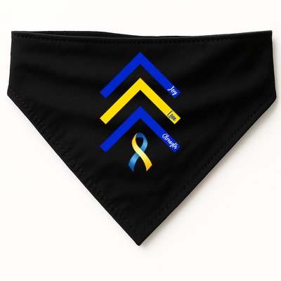 Down Syndrome Awareness Joy Love Strength  USA-Made Doggie Bandana