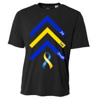 Down Syndrome Awareness Joy Love Strength  Cooling Performance Crew T-Shirt