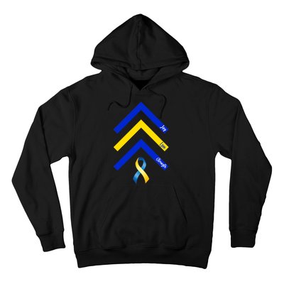 Down Syndrome Awareness Joy Love Strength  Hoodie