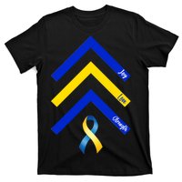 Down Syndrome Awareness Joy Love Strength  T-Shirt