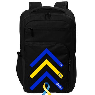 Down Syndrome Awareness Joy Love Strength  Impact Tech Backpack