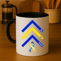 Down Syndrome Awareness Joy Love Strength  Mug