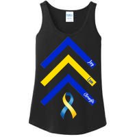 Down Syndrome Awareness Joy Love Strength  Ladies Essential Tank