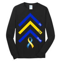 Down Syndrome Awareness Joy Love Strength  Tall Long Sleeve T-Shirt