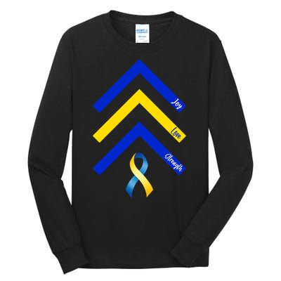 Down Syndrome Awareness Joy Love Strength  Tall Long Sleeve T-Shirt