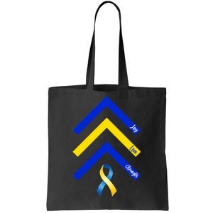 Down Syndrome Awareness Joy Love Strength  Tote Bag