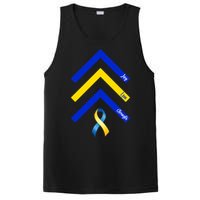 Down Syndrome Awareness Joy Love Strength  PosiCharge Competitor Tank