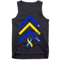 Down Syndrome Awareness Joy Love Strength  Tank Top