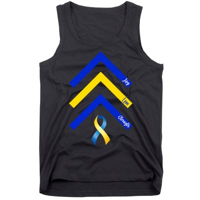 Down Syndrome Awareness Joy Love Strength  Tank Top