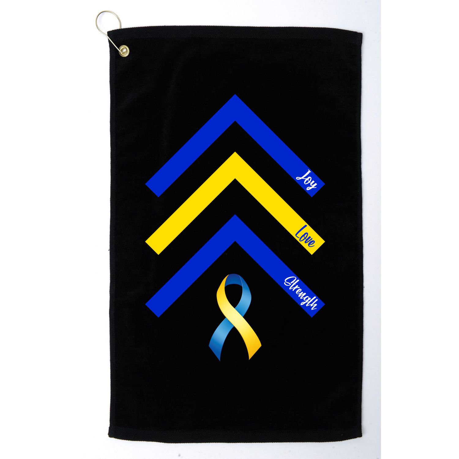 Down Syndrome Awareness Joy Love Strength  Golf Towel