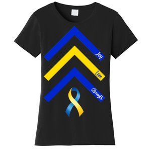 Down Syndrome Awareness Joy Love Strength  Women's T-Shirt