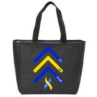 Down Syndrome Awareness Joy Love Strength  Zip Tote Bag