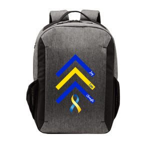 Down Syndrome Awareness Joy Love Strength  Vector Backpack