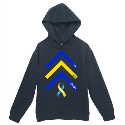 Down Syndrome Awareness Joy Love Strength  Urban Pullover Hoodie