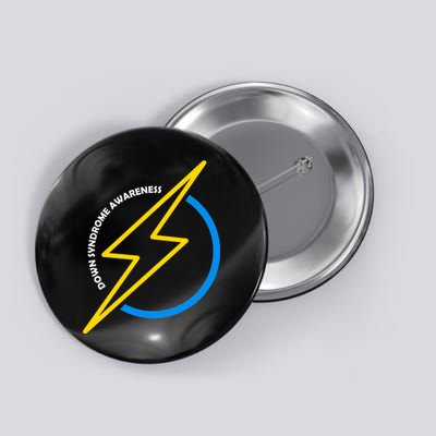 Down Syndrome Awareness Lightning Bolt Button