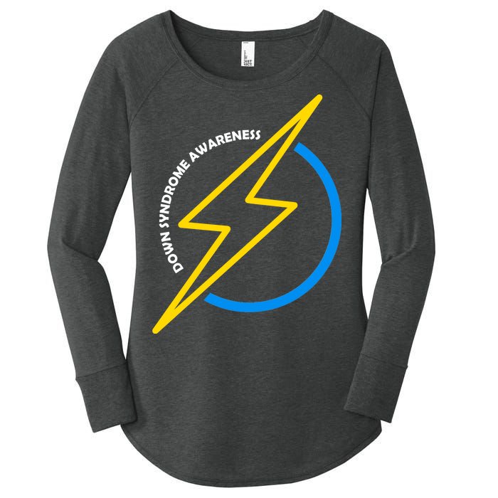 Down Syndrome Awareness Lightning Bolt Women's Perfect Tri Tunic Long Sleeve Shirt