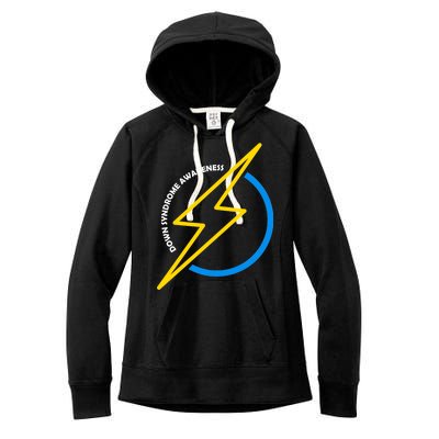 Down Syndrome Awareness Lightning Bolt Women's Fleece Hoodie