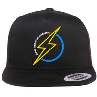 Down Syndrome Awareness Lightning Bolt Flat Bill Trucker Hat