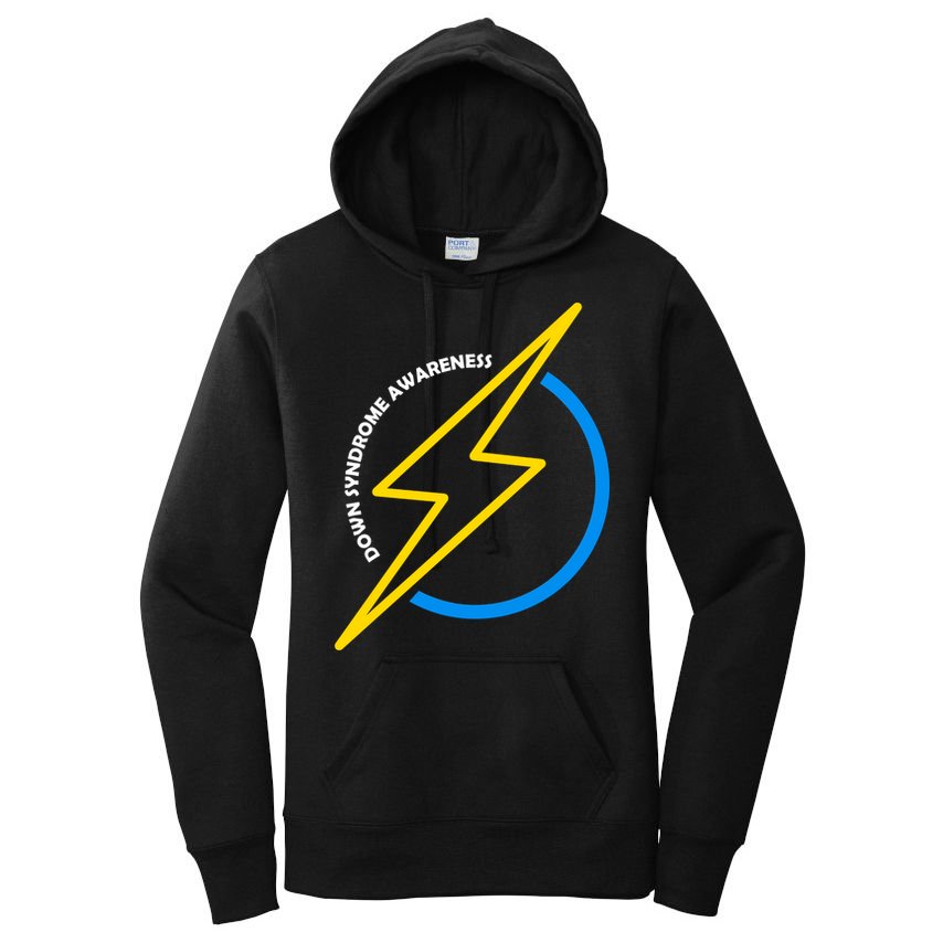 Down Syndrome Awareness Lightning Bolt Women's Pullover Hoodie